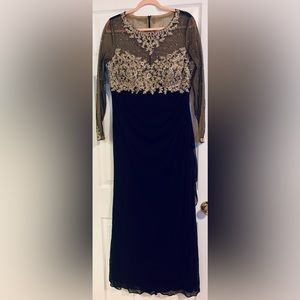 Navy & Gold Formal Gown